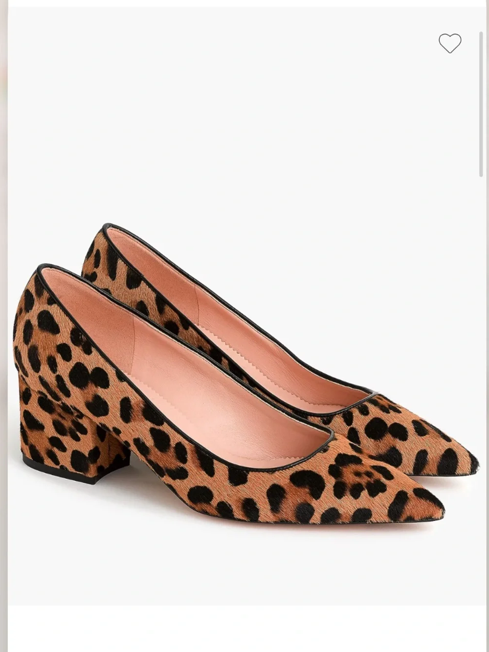 J. Crew Laney Pumps in Leopard Calf Hair, Size 8,5